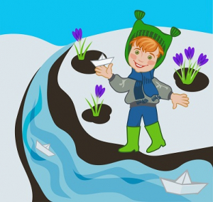 عکس با کیفیت نقاشی پسر بچه با کلاه و چکمه